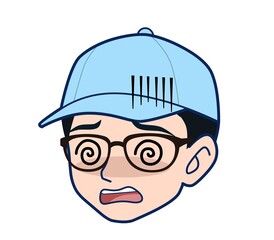 Young man in light blue work clothes