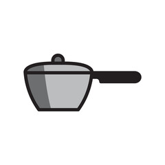 sauce pan icon vector symbol template