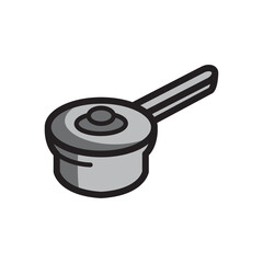 sauce pan icon vector symbol template