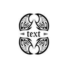 Abstract Tribal tattoo editable text