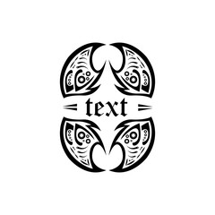 Abstract Tribal tattoo editable text