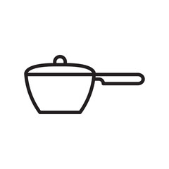 sauce pan icon vector symbol template