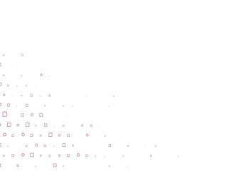 Light Blue, Red vector pattern with spheres, squares.