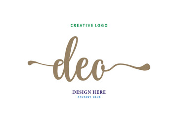 logo susunan huruf DEO sederhana mudah dipaham, simpel dan berwibawa