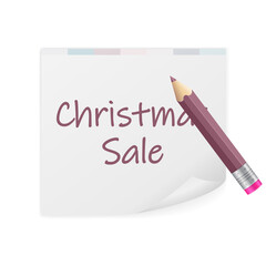 Notepad Christmas sale text