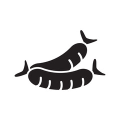 sausage icon vector symbol template