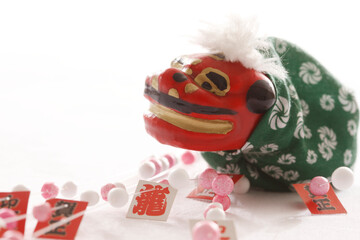 正月の凧としし舞