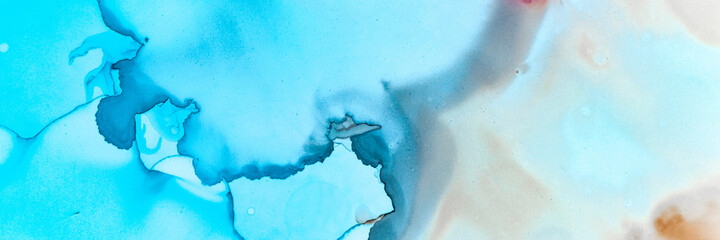 Aqua Abstract Art. Nautical Background. Teal 