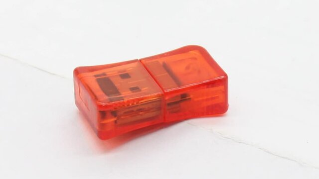 Pen drive on white background