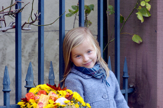 Alina Dunkel als Modell f&uuml;r Werbebilder zur Lahrer Chrysanthema.