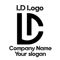 LD Initial Logo for company and individual names