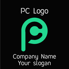 PC Initial Logo for company and individual names