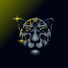 Obraz premium Cheetah logo template vector illustration