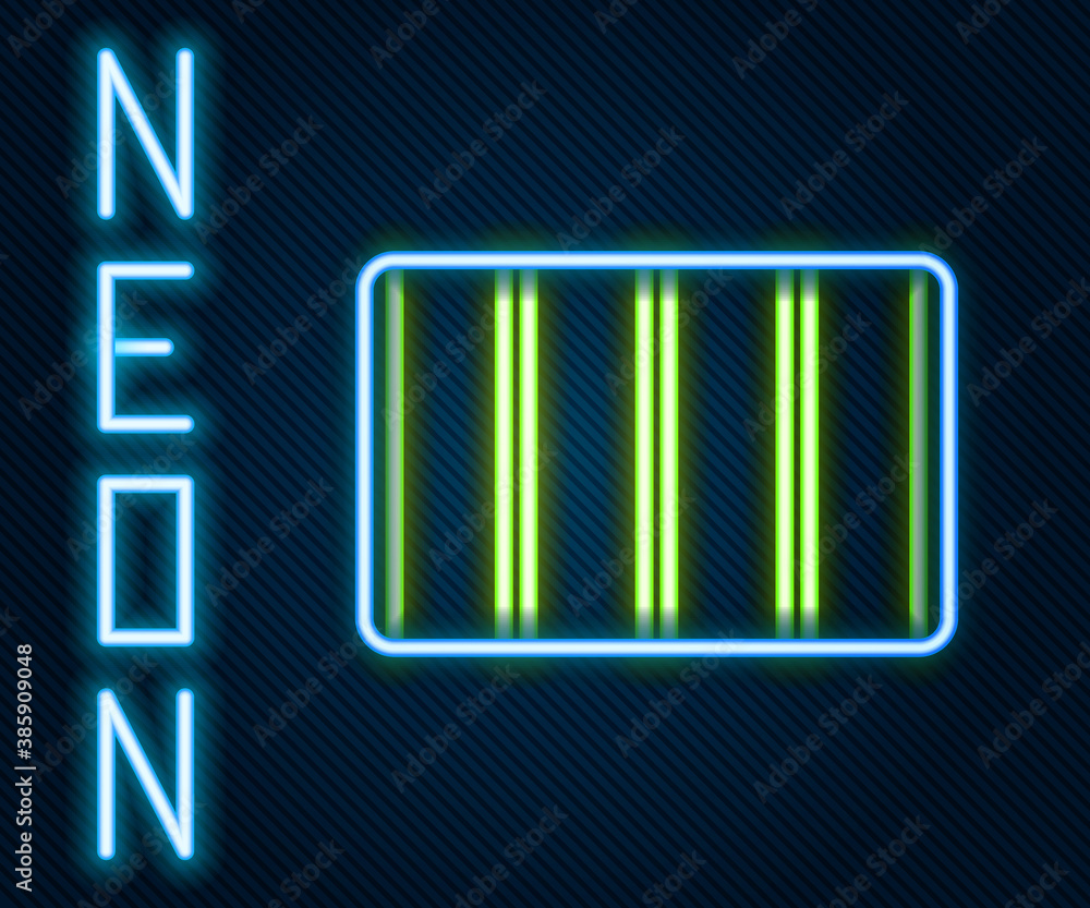 Aufkleber glowing neon line color palette guide icon isolated on black background. modular grid. colorful outl