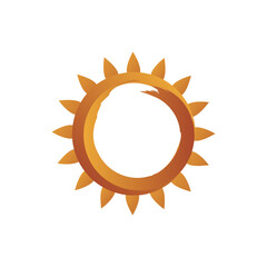 sunburst yellow orange sun vector icon logo vector design illustrations