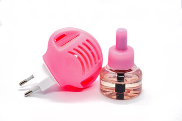 Pink plastic room electric evaporator fumigator insect repellents from euro plug and removable...