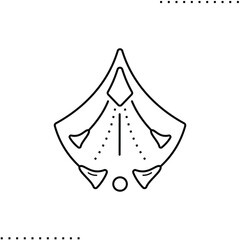 Fototapeta premium modern art deco pattern vector icon in outline