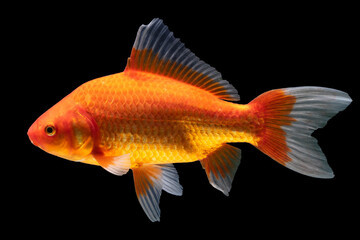 Proportional Beauty fish isolated on black background