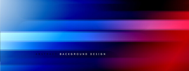 Fototapeta premium Motion concept neon shiny lines on liquid color gradients abstract backgrounds. Dynamic shadows and lights templates for text