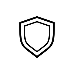 shield icon vector trendy design