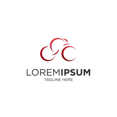 abstract cycling logo template 