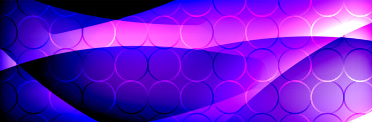 Fluid gradient neon color waves, vector abstract background