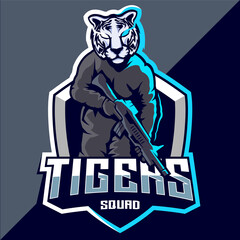 Tiger squad esport logo design