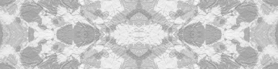 Batik Pattern. Grayscale Triangular Shibori. 