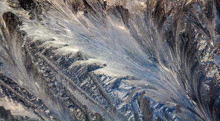 Frosty pattern on window glass