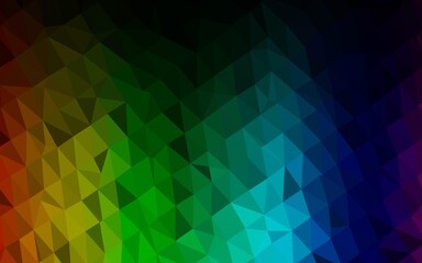 Obraz premium Dark Multicolor, Rainbow vector abstract mosaic pattern.