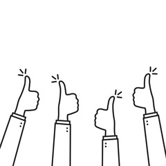 positive feedback with linear thumbs up