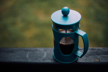 Coffee maker in the morning