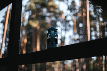 Coffee maker in the morning