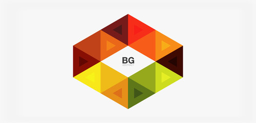 Mosaic triangle pattern abstract background for cover, banner, flyer and poster and other template