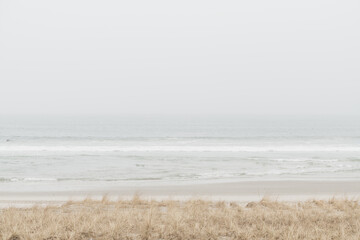 Foggy beach in the early morning