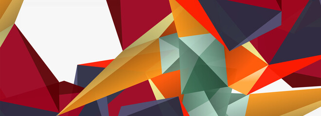 3d mosaic abstract backgrounds, low poly shape geometric design