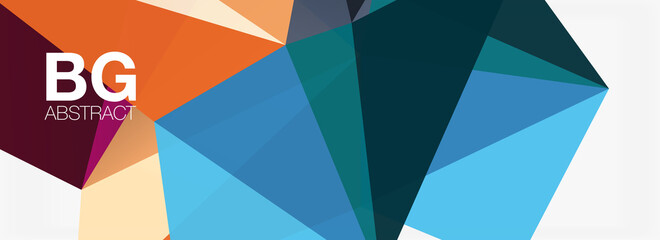 3d mosaic abstract backgrounds, low poly shape geometric design