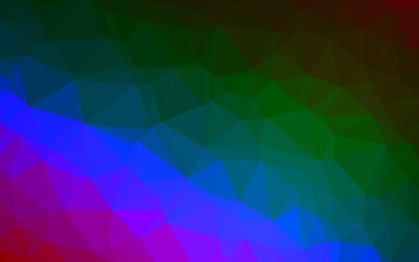 Dark Multicolor, Rainbow vector abstract polygonal cover.
