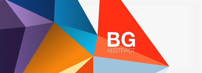 3d mosaic abstract backgrounds, low poly shape geometric design