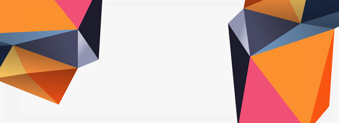 3d mosaic abstract backgrounds, low poly shape geometric design