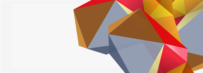 3d mosaic abstract backgrounds, low poly shape geometric design