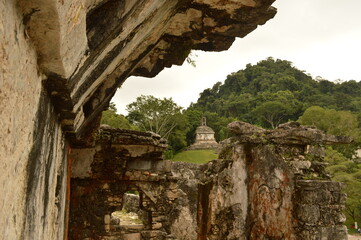 The old ruins of the Mayan town of Palenque in Chiapas, Mexico