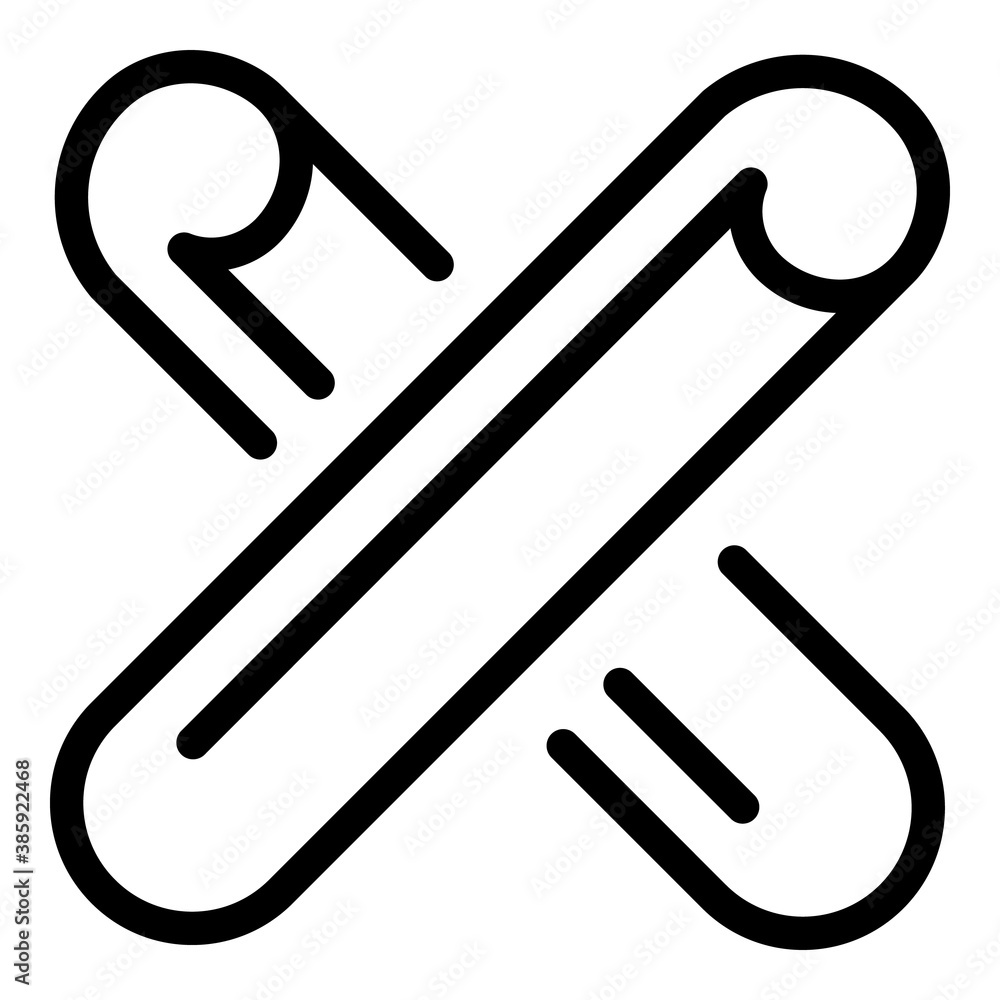 Aufkleber sticks cinnamon icon. outline sticks cinnamon vector icon for web design isolated on white backgroun