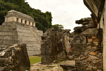 The old ruins of the Mayan town of Palenque in Chiapas, Mexico
