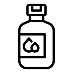 Cosmetic mouthwash icon. Outline cosmetic mouthwash vector icon for web design isolated on white background