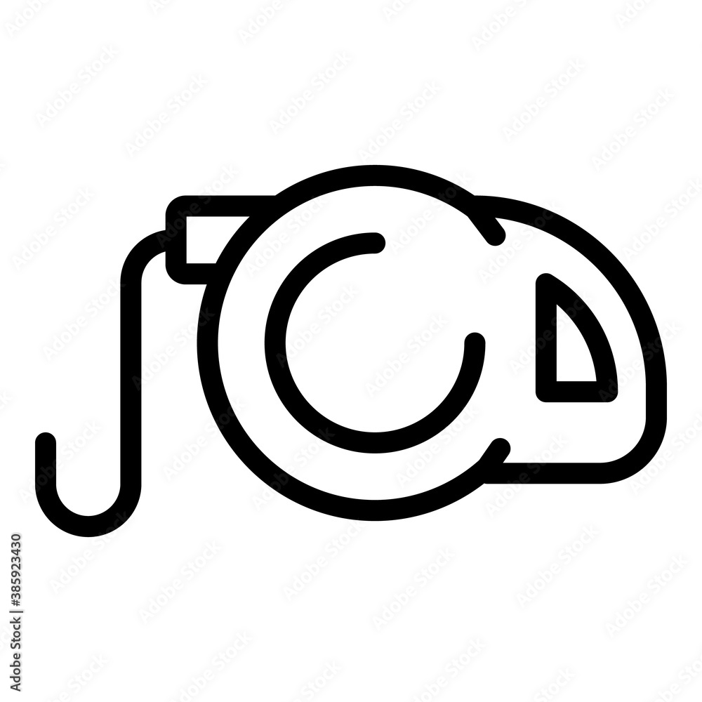 Poster retractable cord leash icon. outline retractable cord leash vector icon for web design isolated on w
