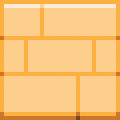 Orange brick texture pixel art. Vector picture.	