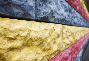 Beautiful stone wall blocks. wide and closed perspective wall for the background.