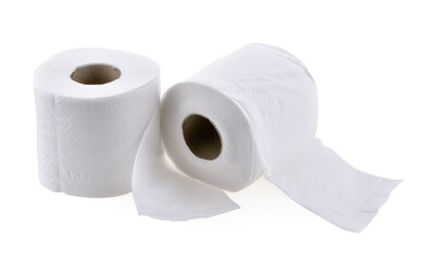 toilet paper isolated on white background