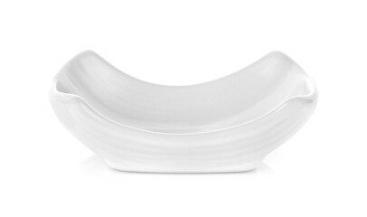 White bowl on white background